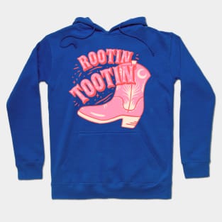 Rootin Tootin | Cowboy Boot Pink Cowgirl Boots Saying Quote Hoodie